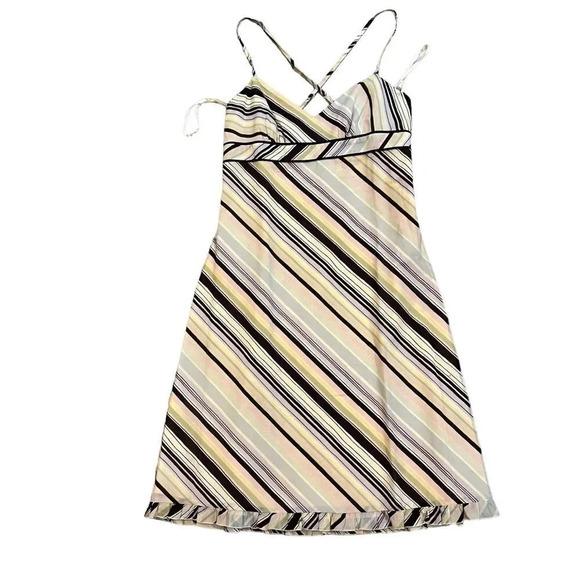 Express Y2K Pastel Multi‎ Color Striped Summer Dress Size Small - Picture 2 of 4